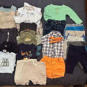 Newborn Baby Boy Bundle Kids Clothes Onesie Sleepers